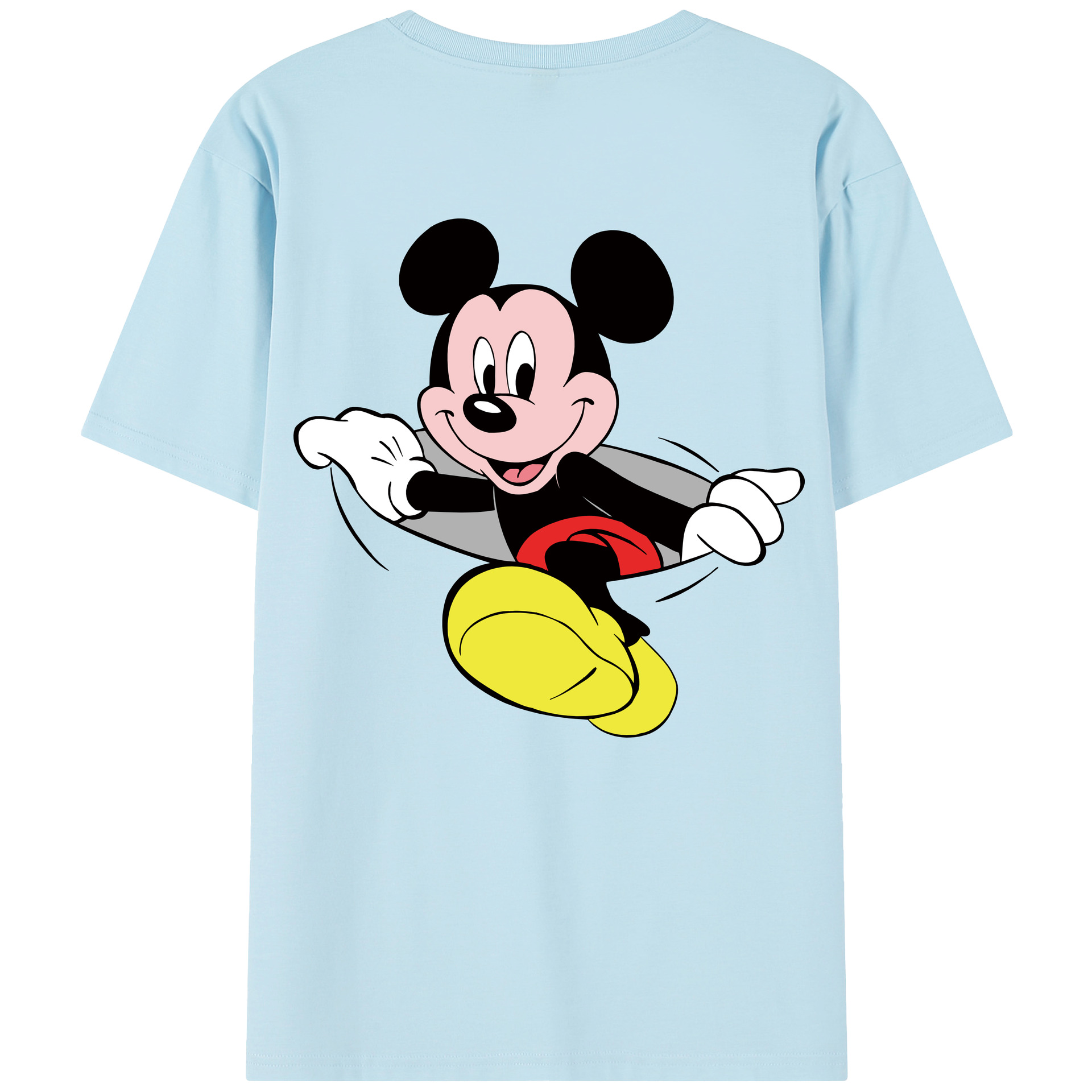 （画像用） ミッキーマウス Mickey Mouse 綿100％半袖Tシャツ（背面プリント）